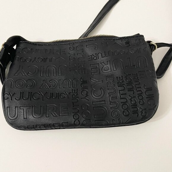 Juicy Couture Small Bag Crossbody Purse Debossed Faux Leather Shoulder Bag Flaws - Picture 5 of 16